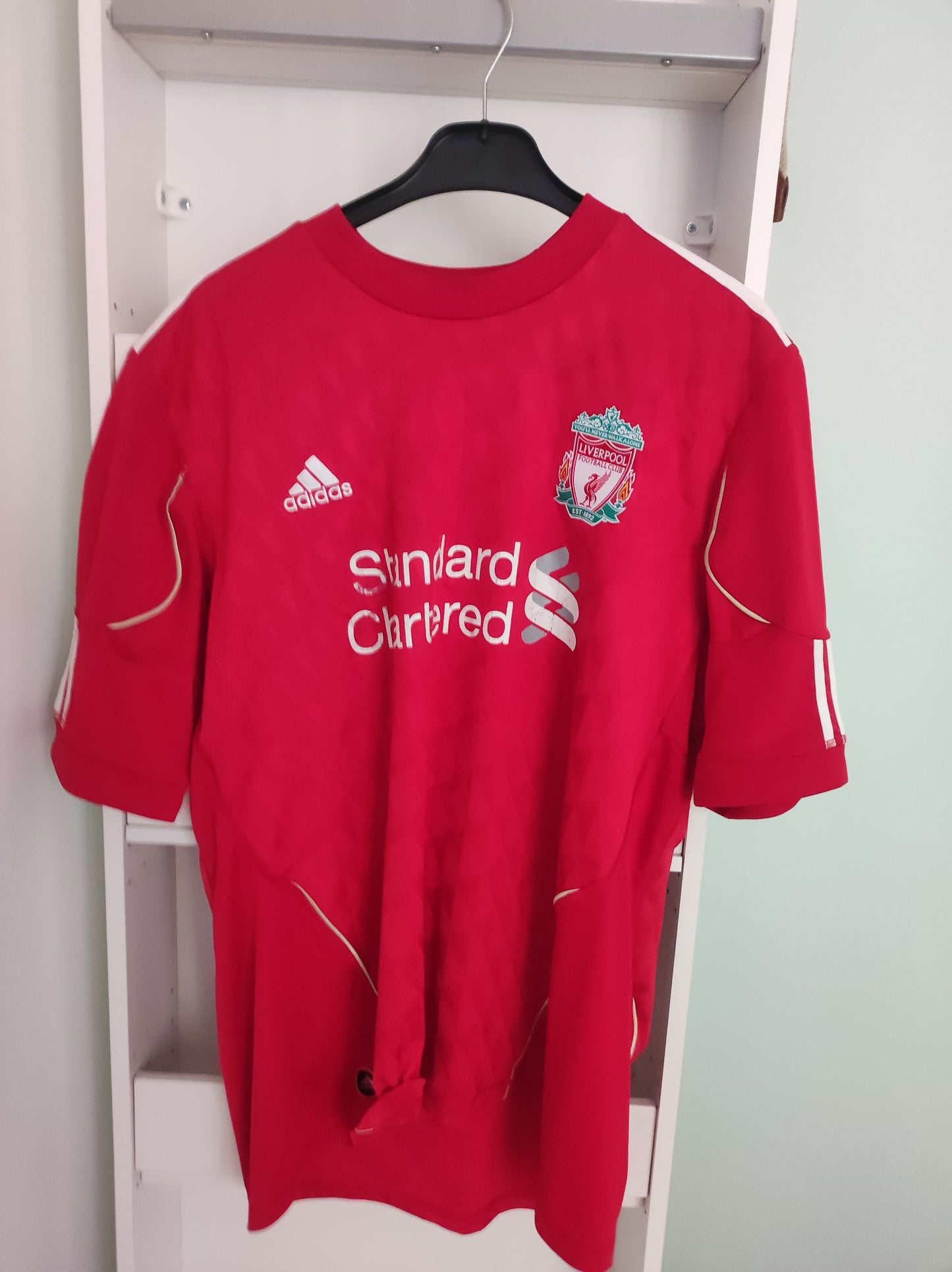 Luis Suárez 2010 Liverpool Home Jersey (L) 9/10