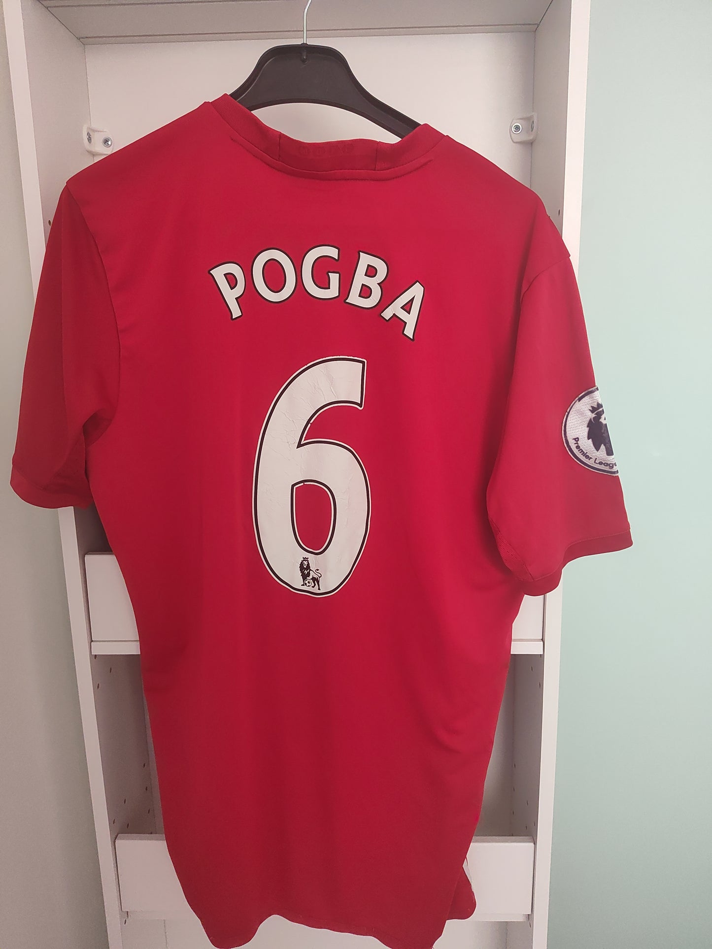 Paul Pogba Man United 2016 Home Kit (L) 7/10 Authentic
