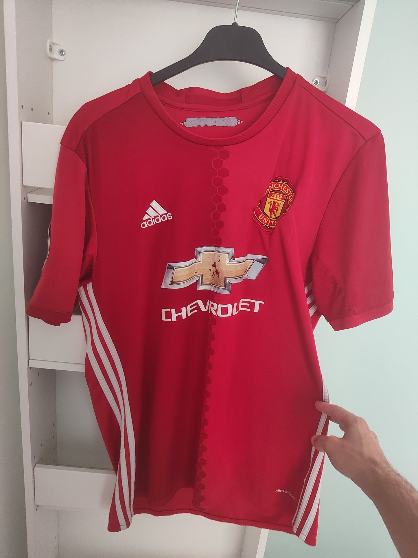 Paul Pogba Man United 2016 Home Kit (L) 7/10 Authentic